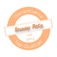 Symbolgrafik Sunny Pets mit Hinweis „Top-Qualität seit 2004“
