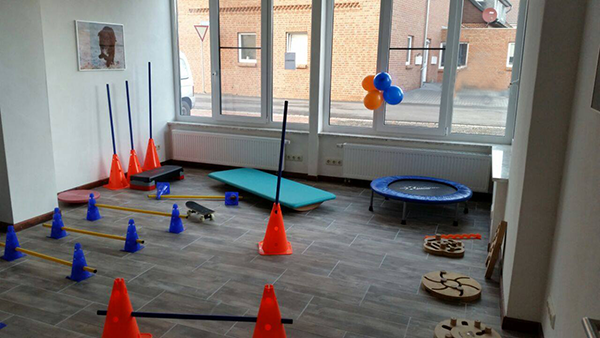 Blick in den Therapieraum des Hunderehazentrums Niedersachsen